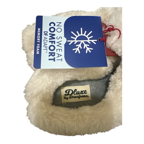 Dearfoams Women's Memory Foam Slippers Cream/Ivory - Picture 4 of 4